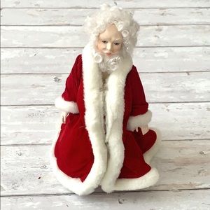 Christmas Holiday Decor Santa in Red Velvet Coat 12in Home Decor Figurine